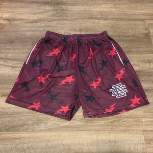 Eric Emanuel x BAPE Purple Star Athletic Shorts